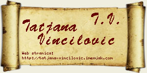 Tatjana Vinčilović vizit kartica